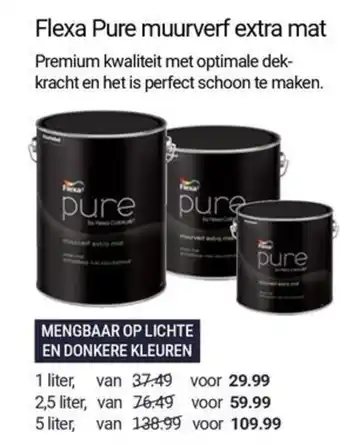 Inter Chalet Flexa Pure muurverf extra mat aanbieding