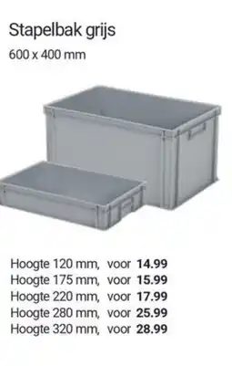 Inter Chalet Stapelbak grijs aanbieding