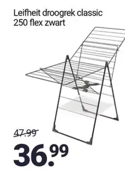 Inter Chalet Leifheit droogrek classic 250 flex zwart aanbieding