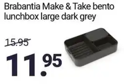 Inter Chalet Brabantia Make & Take bento lunchbox large dark grey aanbieding