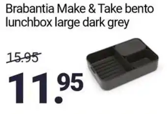Inter Chalet Brabantia Make & Take bento lunchbox large dark grey aanbieding