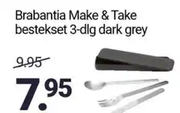 Inter Chalet Brabantia Make & Take bestekset 3-dlg dark grey aanbieding