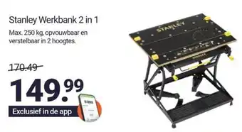 Inter Chalet Stanley Werkbank 2 in 1 aanbieding