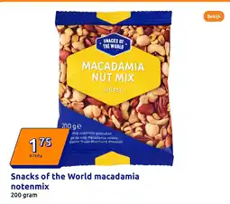 Action Snacks of the World macadamia notenmix aanbieding