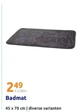 Action €2,49/st Badmat aanbieding