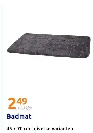 Action €2,49/st Badmat aanbieding