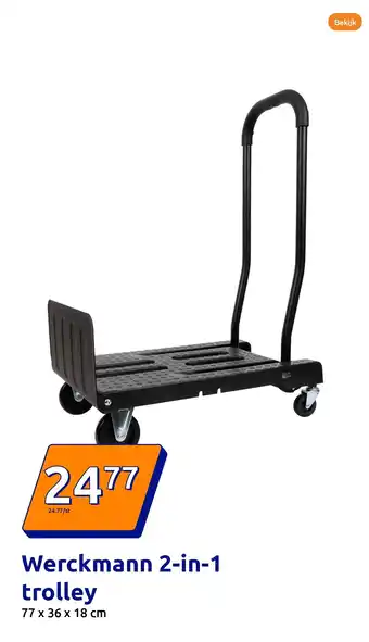 Action Werckmann 2 in 1 trolley aanbieding