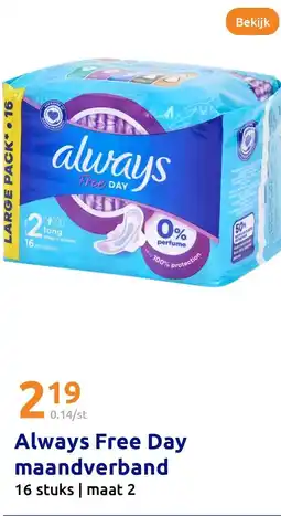 Action Always Free Day maandverband aanbieding