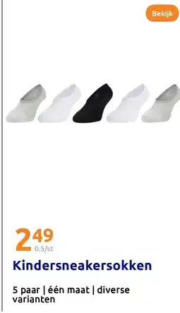 Action Kindersneakersokken aanbieding