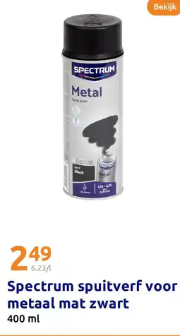 Action Spectrum spuitverf voor metaal mat zwart aanbieding