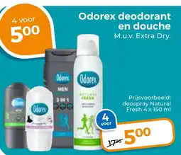 Trekpleister Odorex deodorant en douche aanbieding
