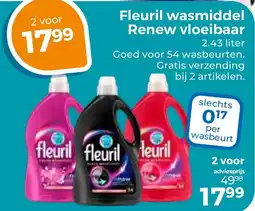 Trekpleister Fleuril wasmiddel Renew vloeibaar aanbieding