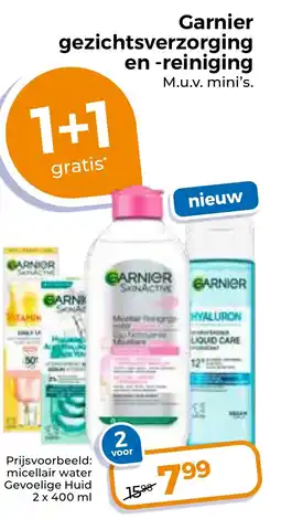 Trekpleister Garnier gezichtsverzorging en reiniging aanbieding