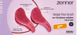 Trekpleister zenner tangle free brush aanbieding