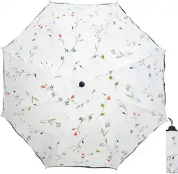 Amazon Maibar Paraplu's UV-bescherming zakparaplu's voor dames paraplu's hand parasol voor vrouwen (wit) aanbieding