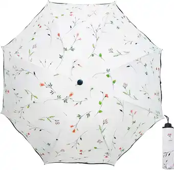 Amazon Maibar Paraplu's UV-bescherming zakparaplu's voor dames paraplu's hand parasol voor vrouwen (wit) aanbieding