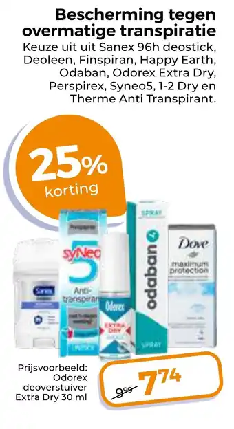 Trekpleister Bescherming tegen overmatige transpiratie aanbieding