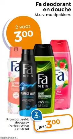 Trekpleister Fa deodorant en douche aanbieding