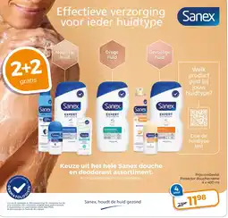 Trekpleister Keuze uit het hele Sanex douche en deodorant assortiment aanbieding