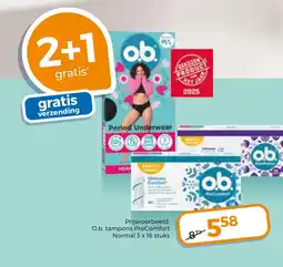 Trekpleister O.b. tampons procomfort aanbieding