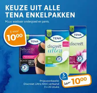 Trekpleister Keuze uit alle tena enkelpakken aanbieding