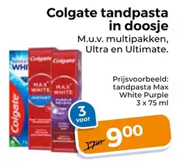 Trekpleister Colgate tandpasta in doosje aanbieding