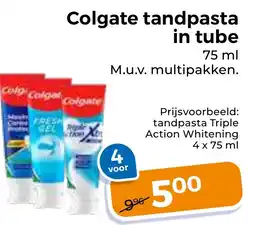 Trekpleister Colgate tandpasta in tube aanbieding