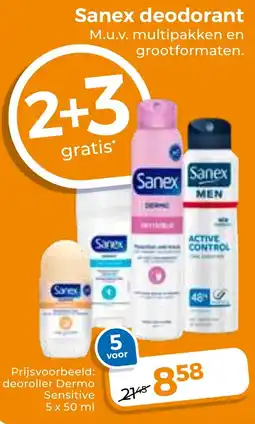 Trekpleister Sanex deodorant aanbieding