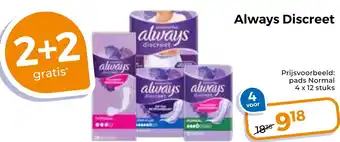 Trekpleister Always Discreet aanbieding