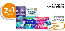 Trekpleister Always en Always Dailies aanbieding