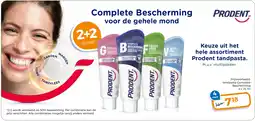 Trekpleister Keuze uit het hele assortiment Prodent tandpasta. aanbieding