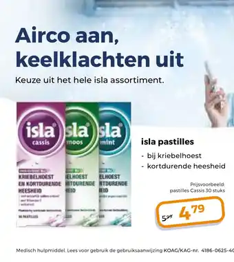 Trekpleister Isla pastilles aanbieding