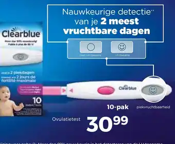 Trekpleister Clearblue Nauwkeurige detectie van je 2 meest vruchtbare dagen aanbieding