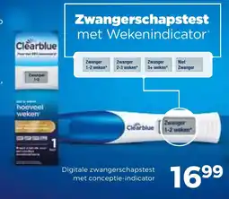 Trekpleister Clearblue Zwangerschapstest met Wekenindicator aanbieding