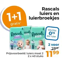 Trekpleister Rascals luiers en luierbroekjes aanbieding