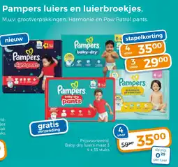 Trekpleister Pampers luiers en luierbroekjes aanbieding