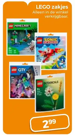 Trekpleister LEGO zakjes aanbieding
