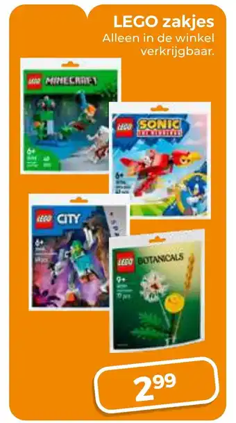 Trekpleister LEGO zakjes aanbieding