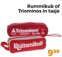 Trekpleister Rummikub of Triominos in tasje aanbieding