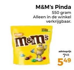 Trekpleister M&M's Pinda aanbieding