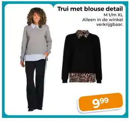 Trekpleister Trui met blouse detail aanbieding