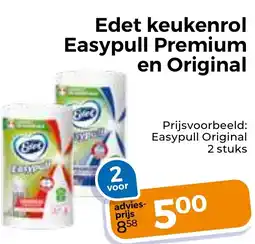 Trekpleister Edet keukenrol Easypull Premium en Original aanbieding