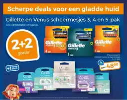 Trekpleister Gillette en Venus scheermesjes 3, 4 en 5 pak aanbieding