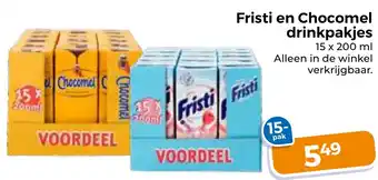 Trekpleister Fristi en Chocomel drinkpakjes aanbieding