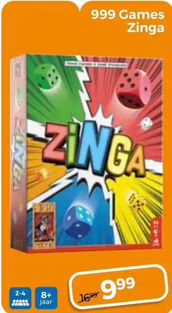 Trekpleister 999 Games Zinga aanbieding