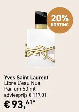 Mooi parfumerie Yves Saint Laurent Libre L'eau Nue Parfum aanbieding
