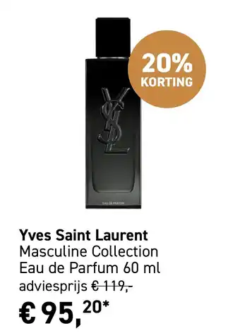 Mooi parfumerie Yves Saint Laurent Masculine Collection aanbieding