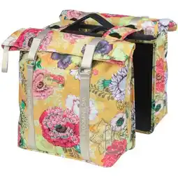ANWB Basil Dubbele Fietstas Bloom Field Double Mik Geel XXL aanbieding