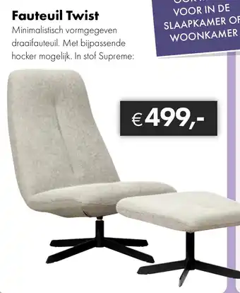 Woonsquare Fauteuil Twist aanbieding