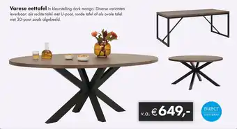 Woonsquare Varese eettafel aanbieding